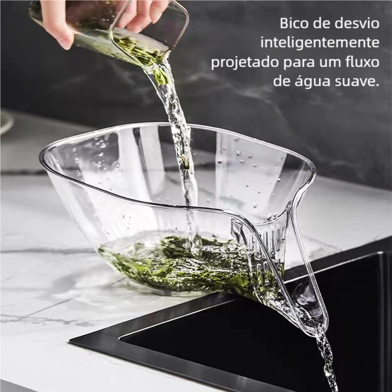 Tigela Filtrante Transparente – Separação