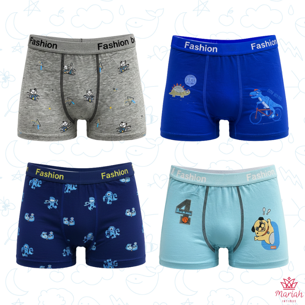 Kit 12/9/6 ou 3 Cuecas Boxer Infantil Menino Confo