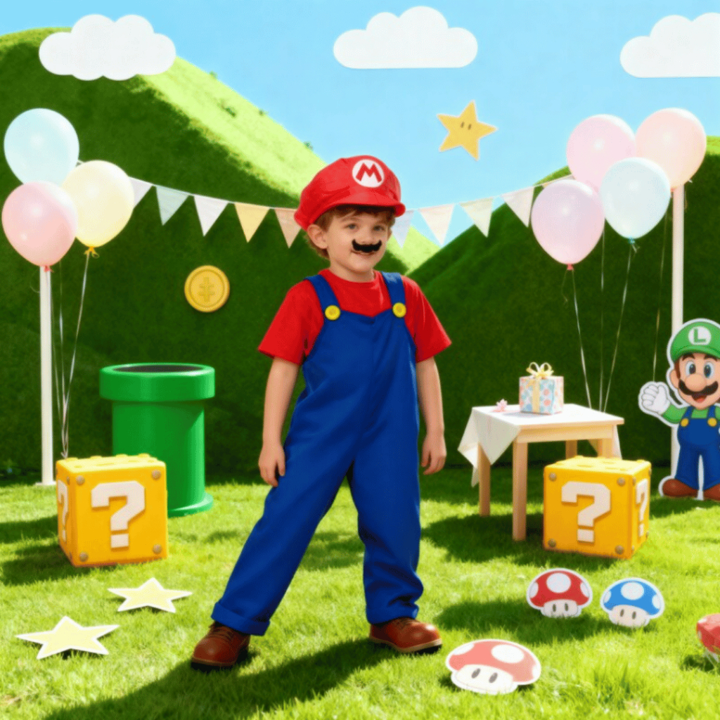 Fantasia Menino Mario Roupa Encanador Carnaval Fes