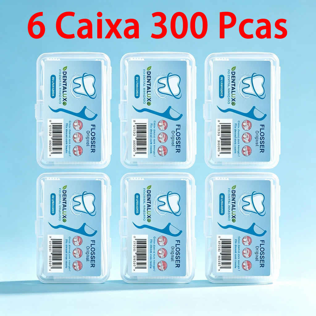 Kit com 50/100/300 Unidades de Fio Dental Haste Fo