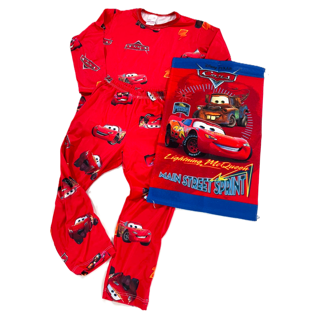 Pijama infantil CARROS Manga Longa Personagem em M