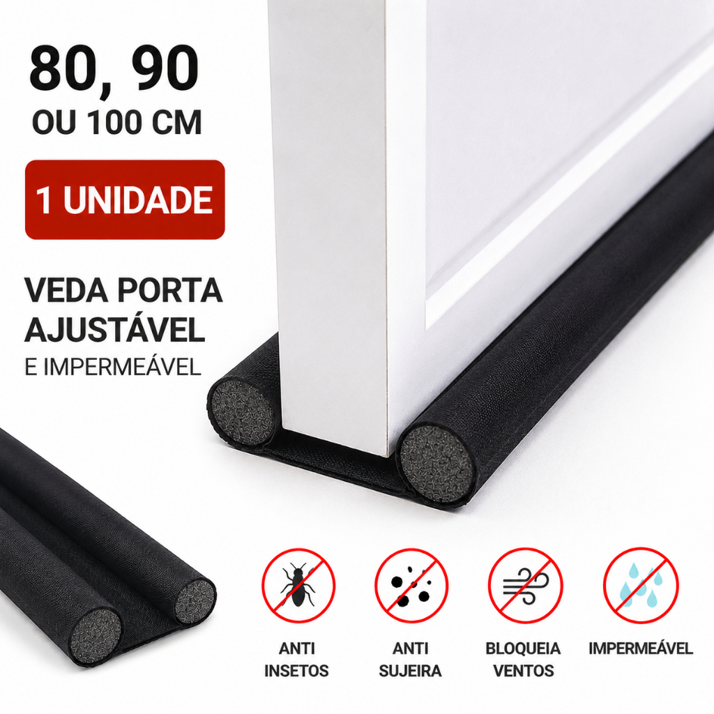Veda Porta Ajustável 80cm 90cm 100cm Impermeável