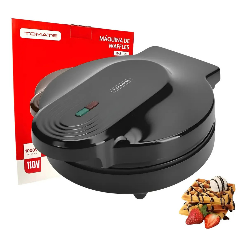 Máquina De Fazer Waffle Panqueca Elétrica Waffle