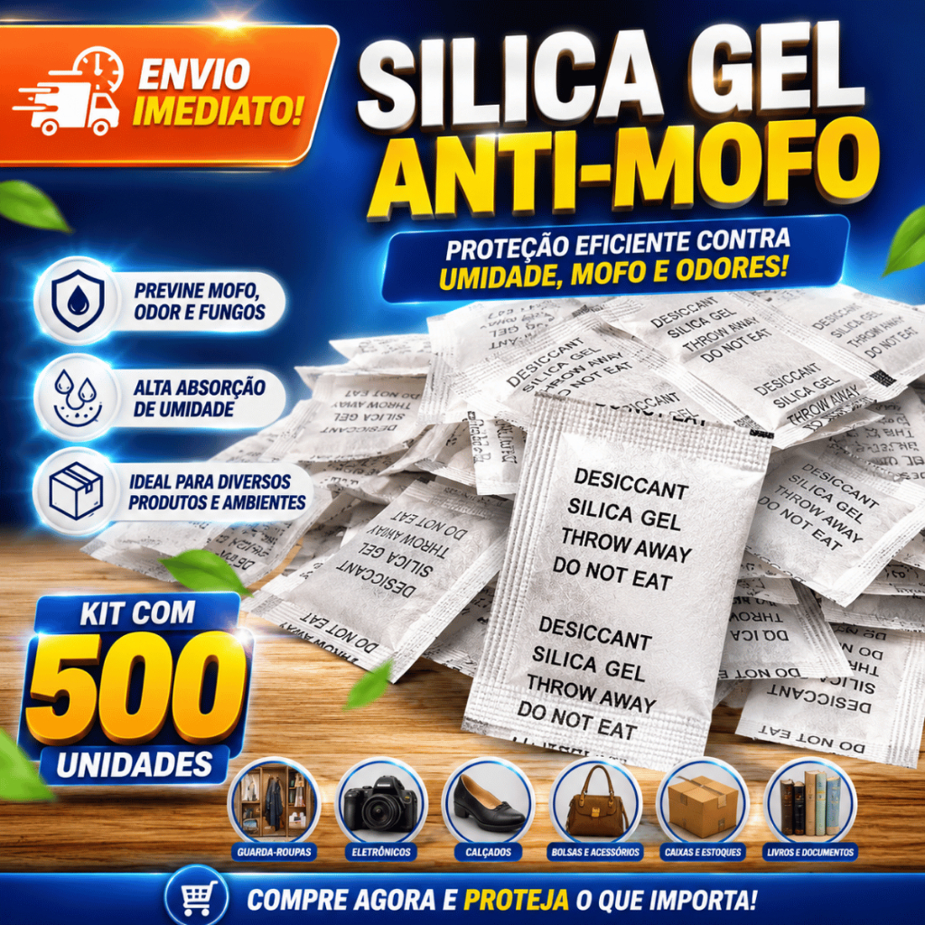 Kit 500 Sache Anti-Mofo Sílica Gel 1G Desumidific