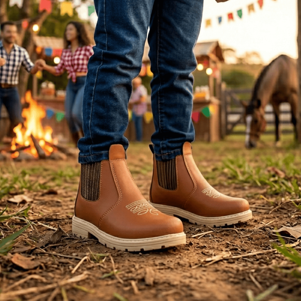 Bota Jeca Infantil Botina Country Menino Menina Le
