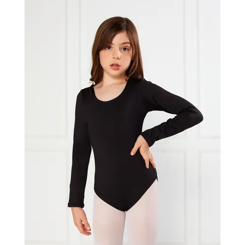Body Manga Longa Inverno Ballet Infantil Menina Ba