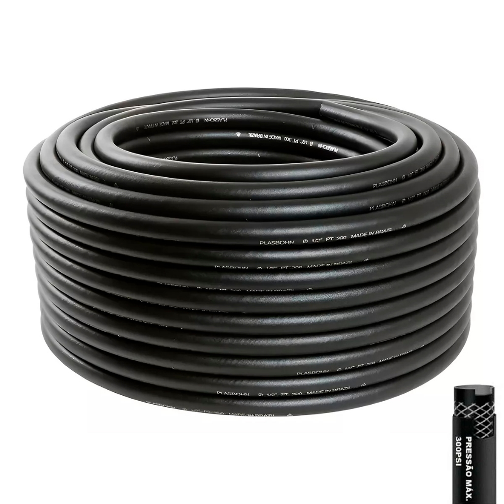 MANGUEIRA JARDIM REFORÇADA PT AGUA 300 PSI 1/2