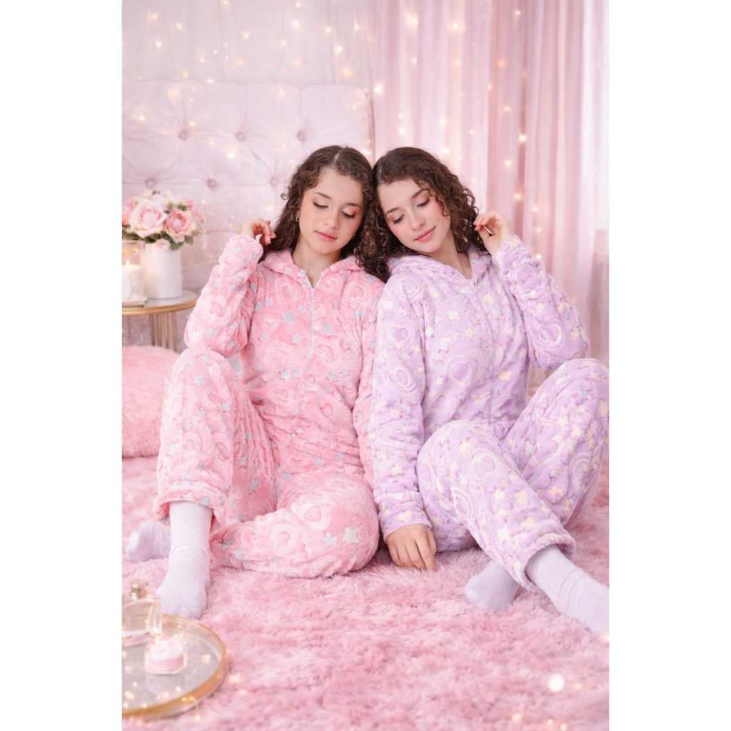 Pijama Infantil Macacão de Inverno Plush Estampad