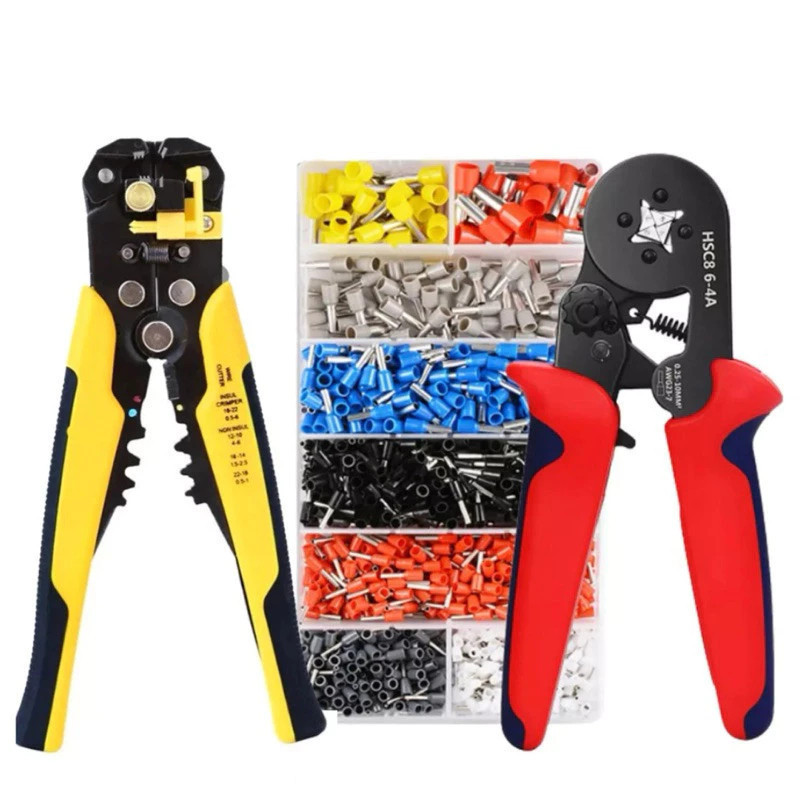 Kit Alicate Crimpar Descascador 1200 Terminais Ilh