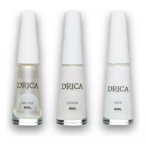 Kit 3 Esmalte Drica Francesinha – Branco Tra