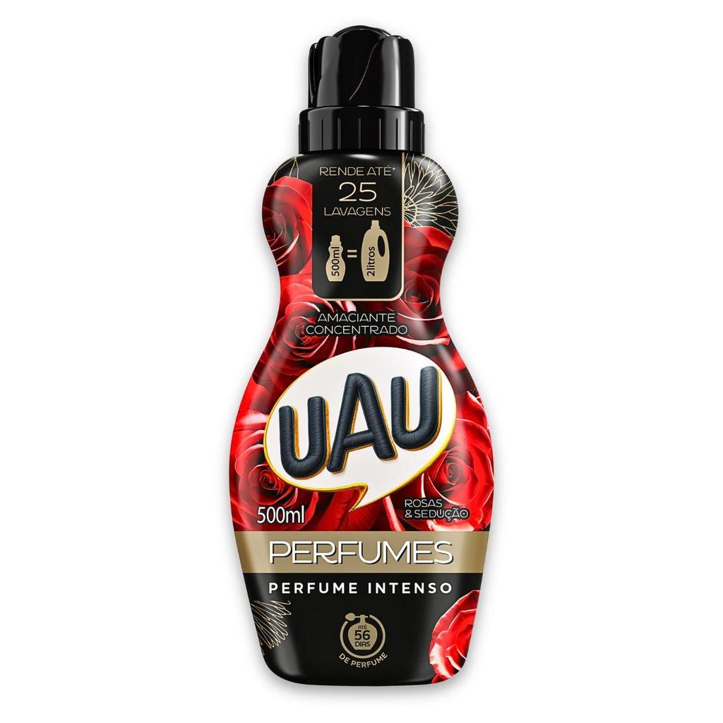 Amaciante Concentrado 500ml UAU Perfumes Rosas e S