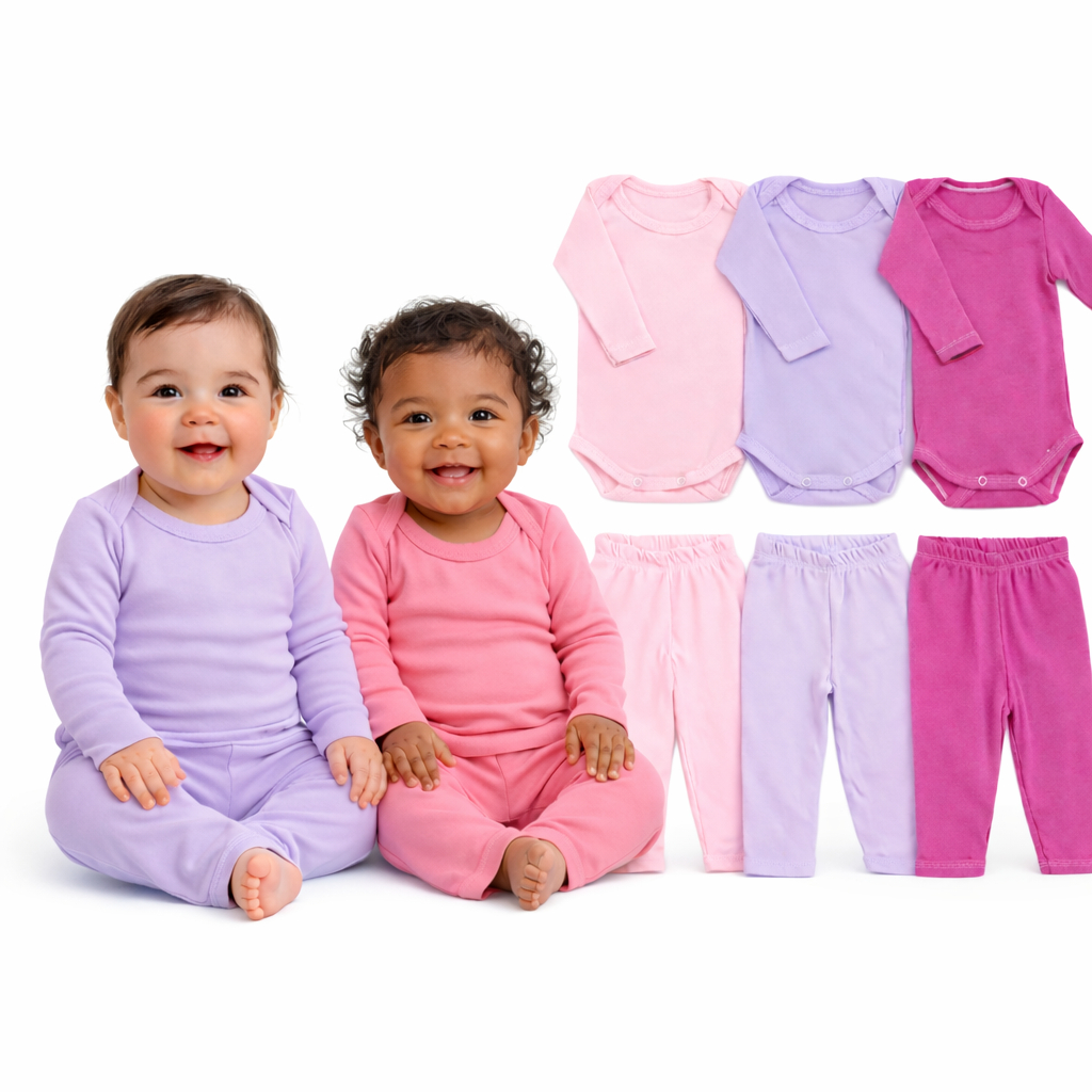 Kit 12 Peças Body + Mijao bebe Menina e Menino Ma