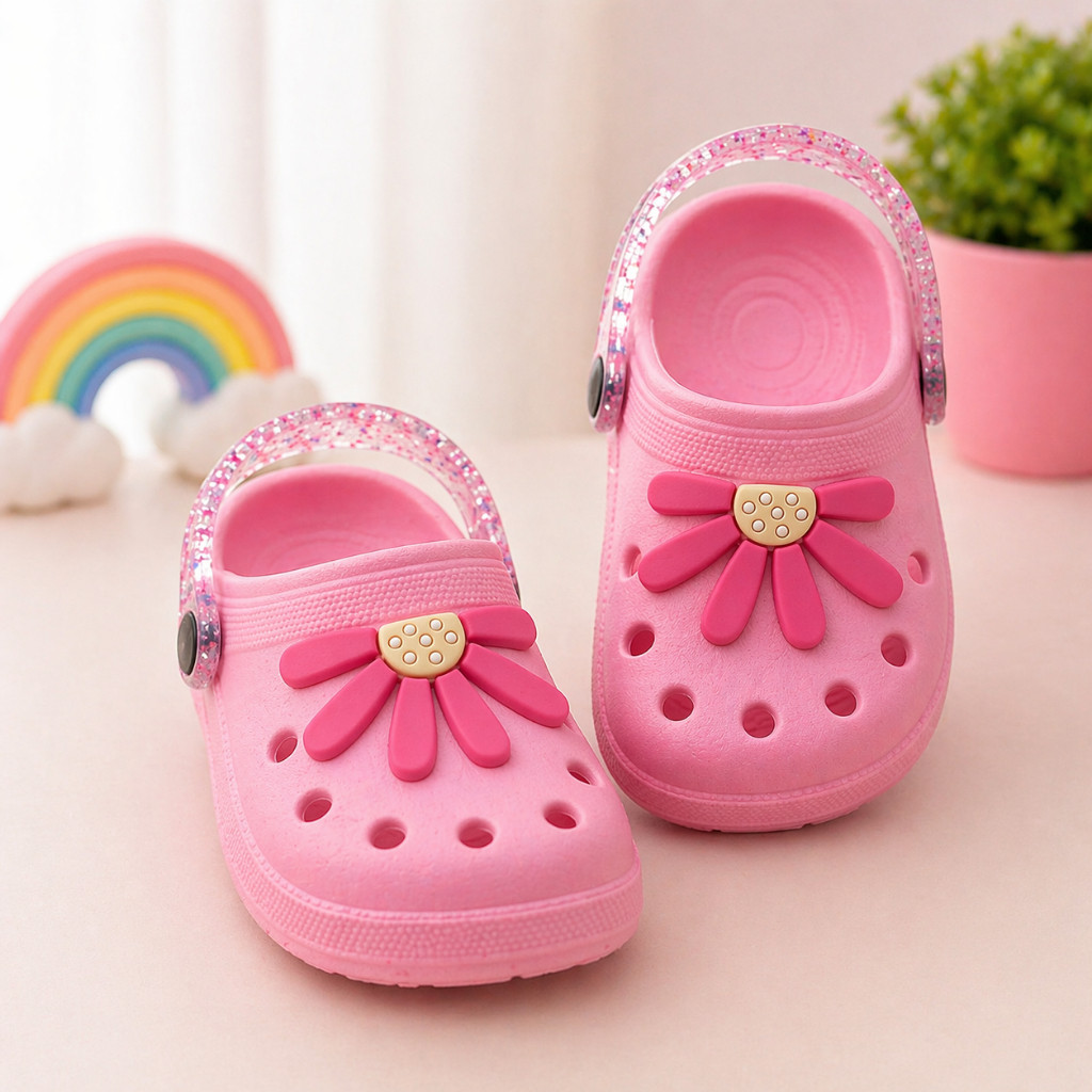 Babuche Flor Menina Sandália Infantil Vários Mod