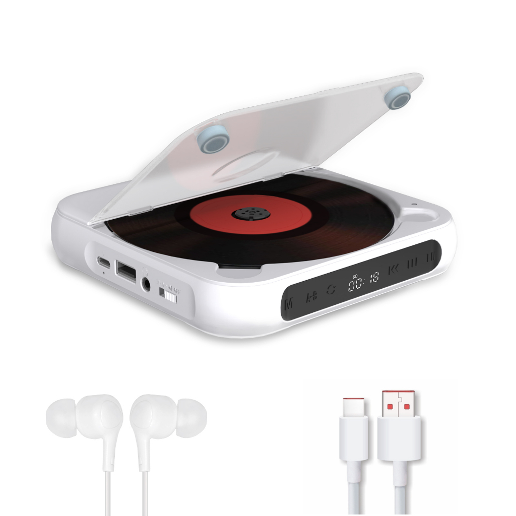 Leitor De CD Portátil , Leitores Bluetooth Com Ba