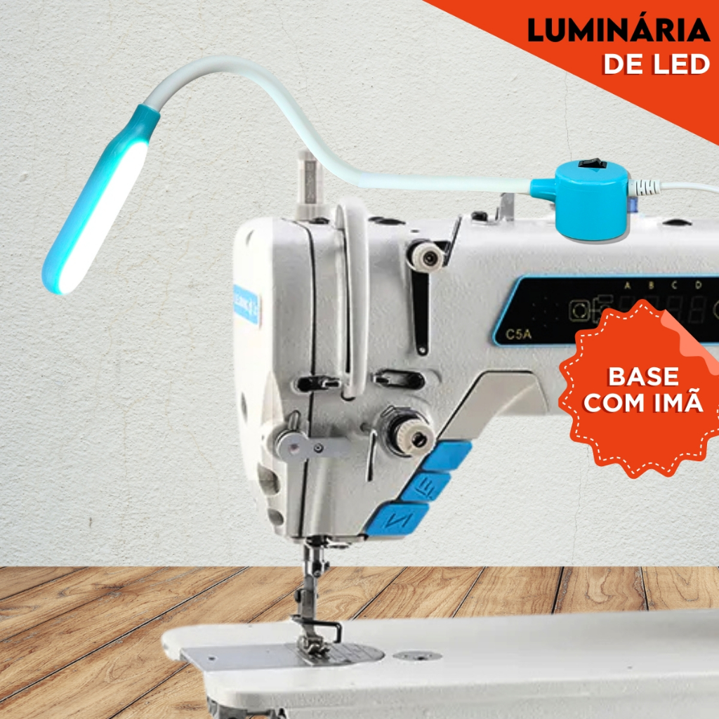 Luminária LED Máquina Costura Imã Magnético Ha
