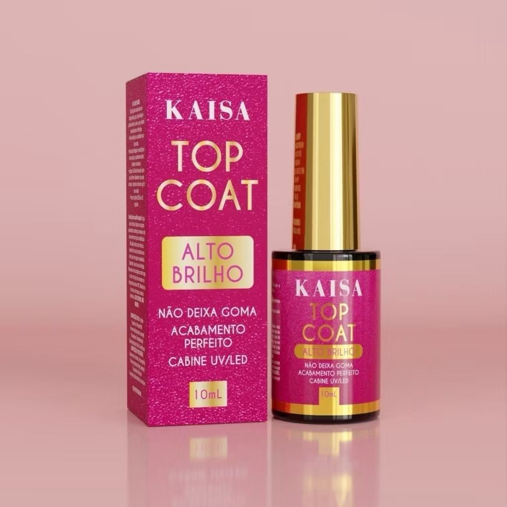 Top Coat Kaisa Luxo 10ml Finalização em Gel com 