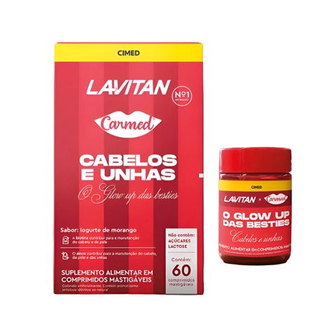 Lavitan Carmed Cabelos/unhas C/60 Cprs Mastigaveis