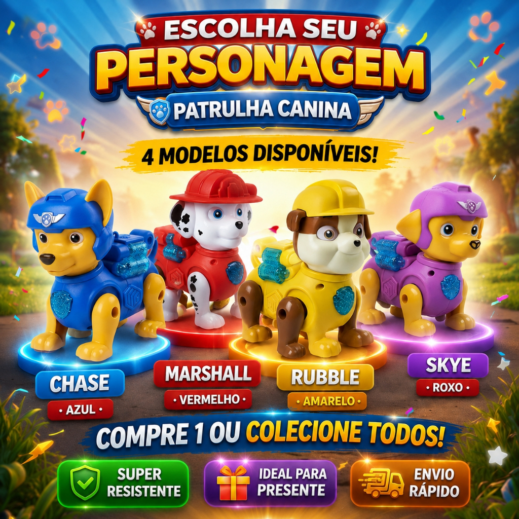 Cachorro Patrulha Canina Brinquedo Robô Infantil 