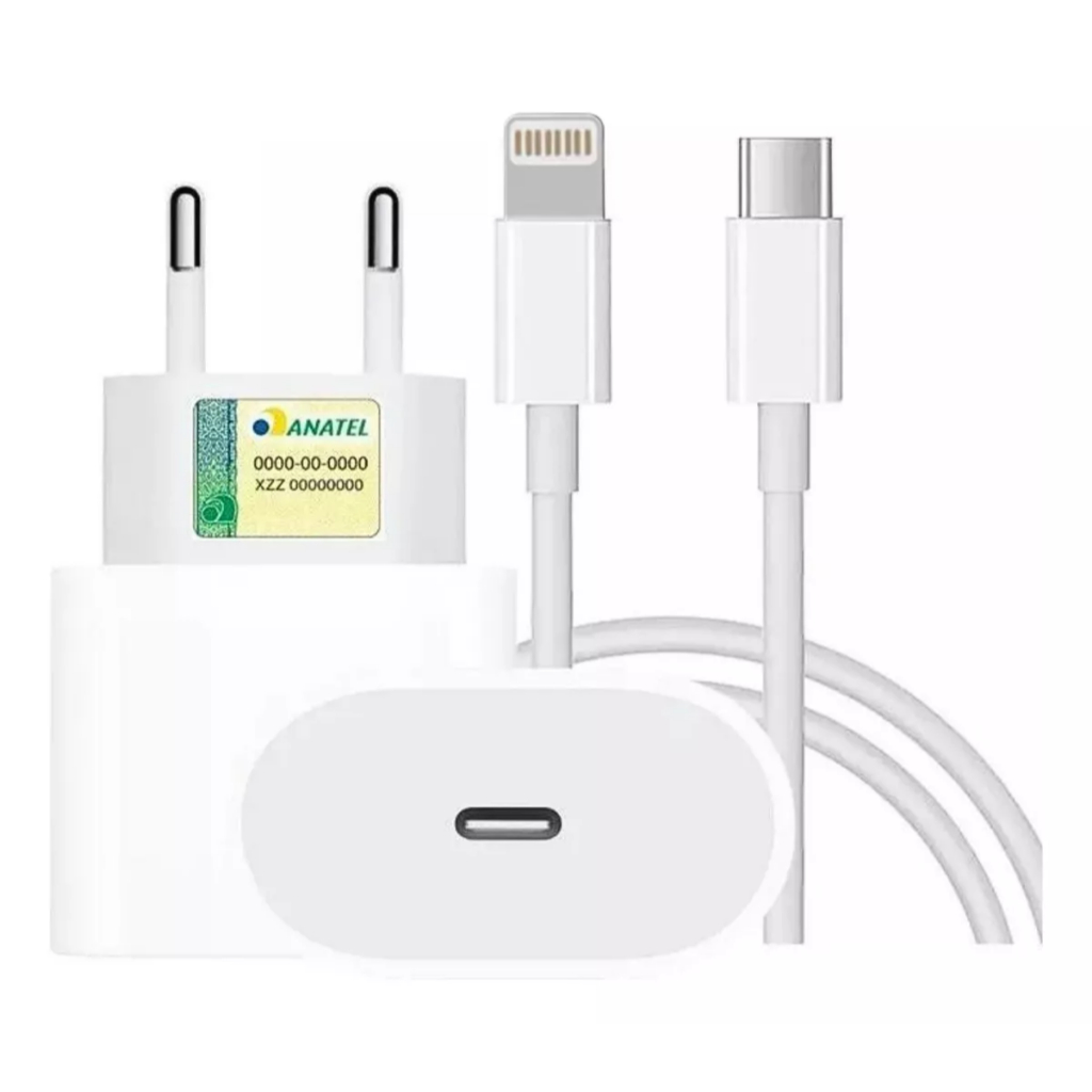 Carregador Turbo 25w Para iPhone 8 X Xr 11 12 13 1