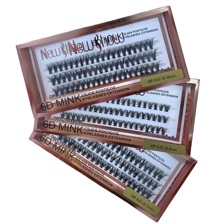 NewShow KIT 3 Caixas Cílios Postiços 30P-0.07-D