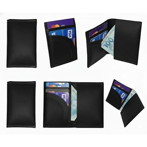 kit 12 porta cartão Masculino Feminino Slim Black