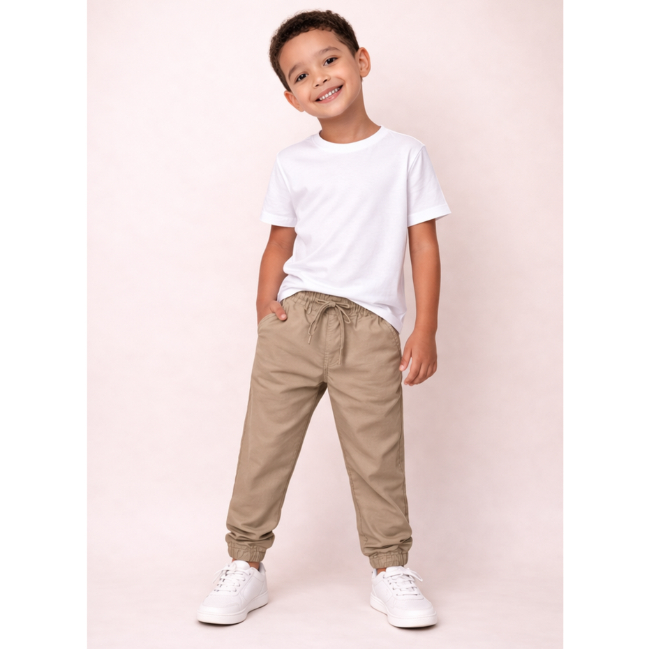 Calça Jogger INFANTIL de Sarja Menino Alta Qualid
