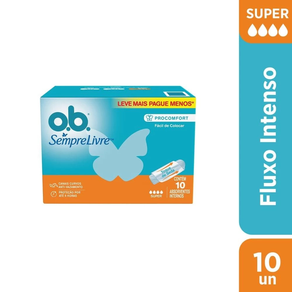 Absorvente Intimo OB – 10 UN Fluxo Super