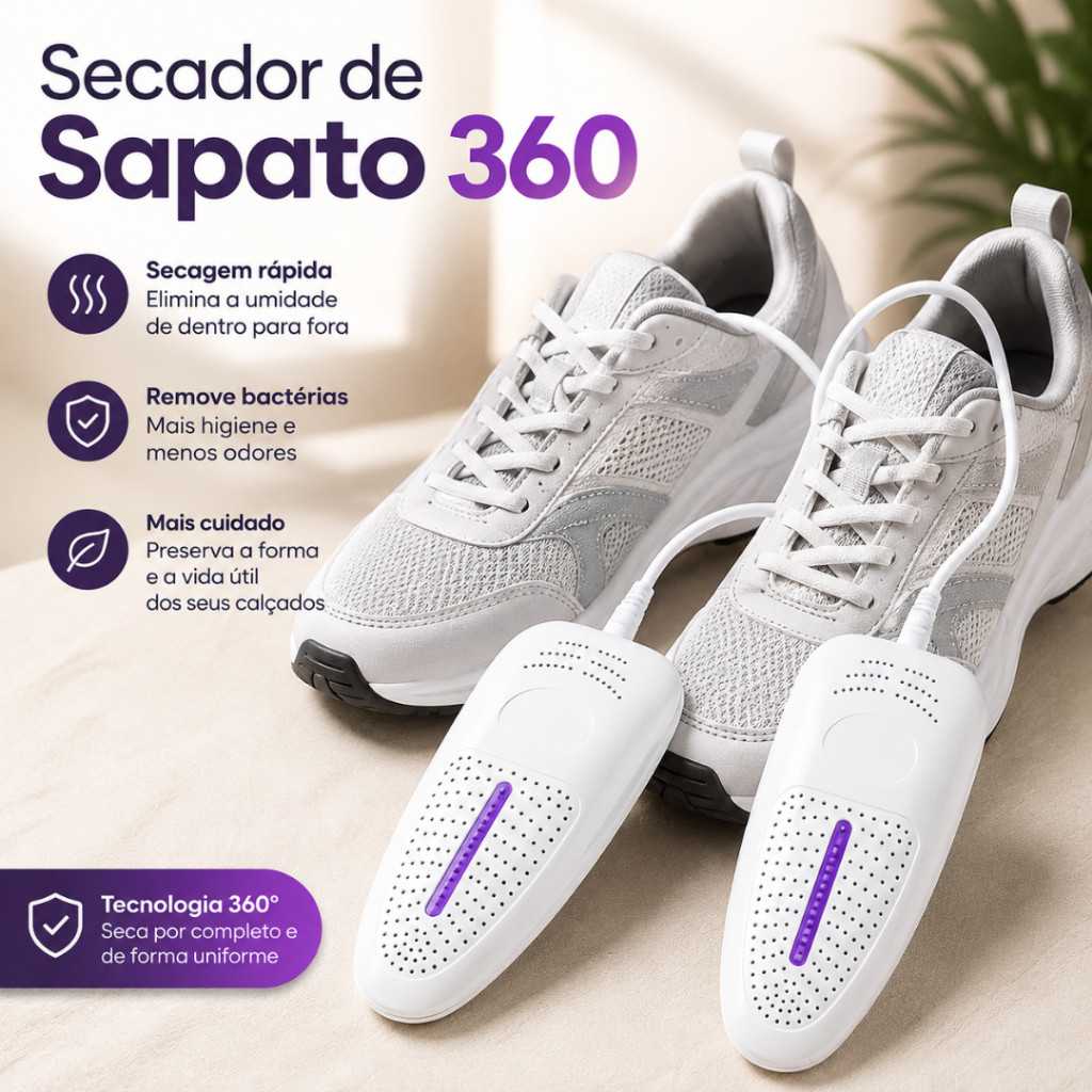 Secador De Sapatos Bivolt Elétrico Portátil Para