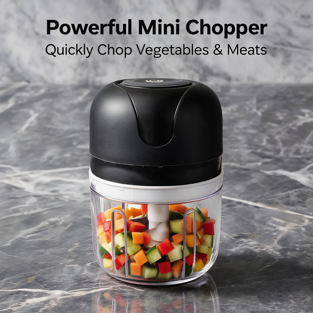 Mini Processador Elétrico 250ml Moedor Alho USB R