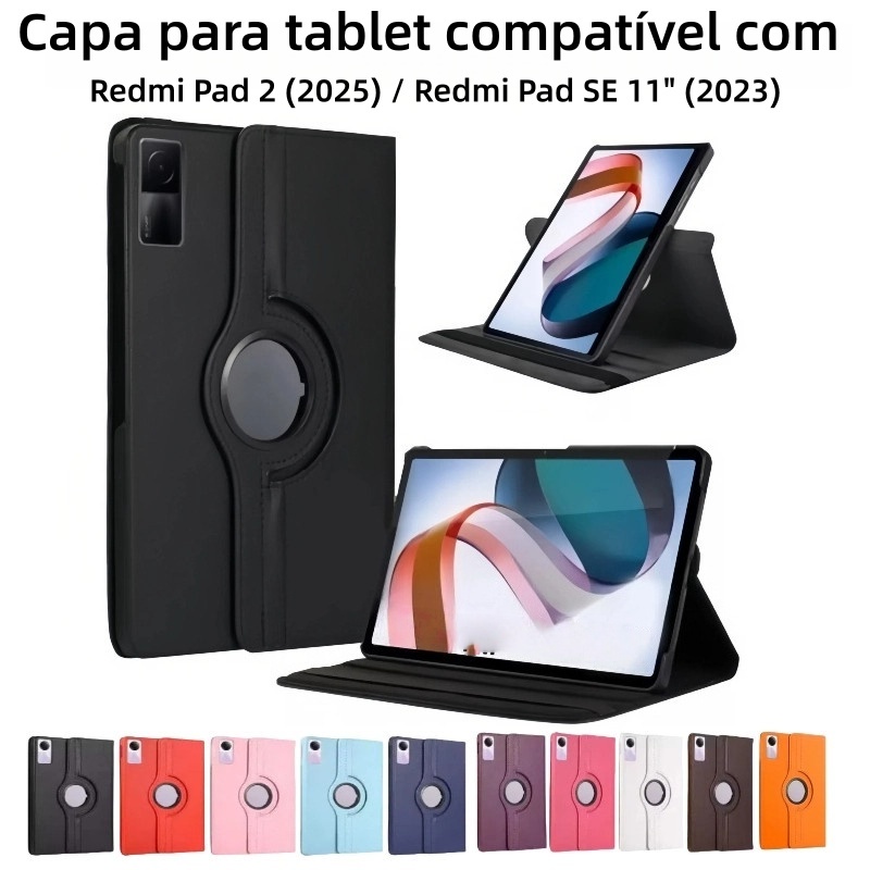 Capa giratória 360° para tablet Redmi pad 2 11(2