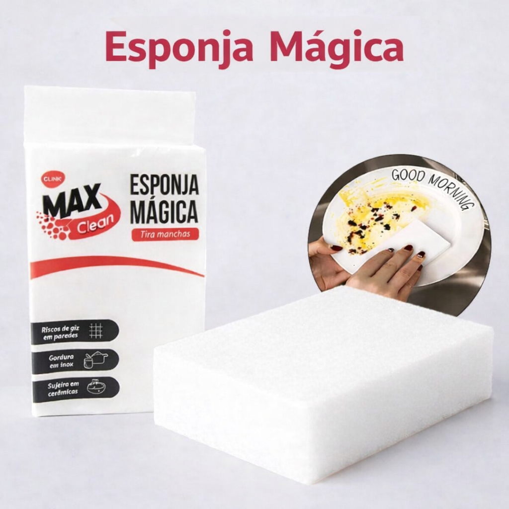 Kit 10 20 50 Esponja Mágica Branca Melamina Bucha