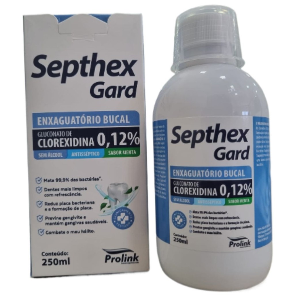ENXAGUANTE BUCAL COM CLOREXIDINA 0,12% SEPTHEX GAR