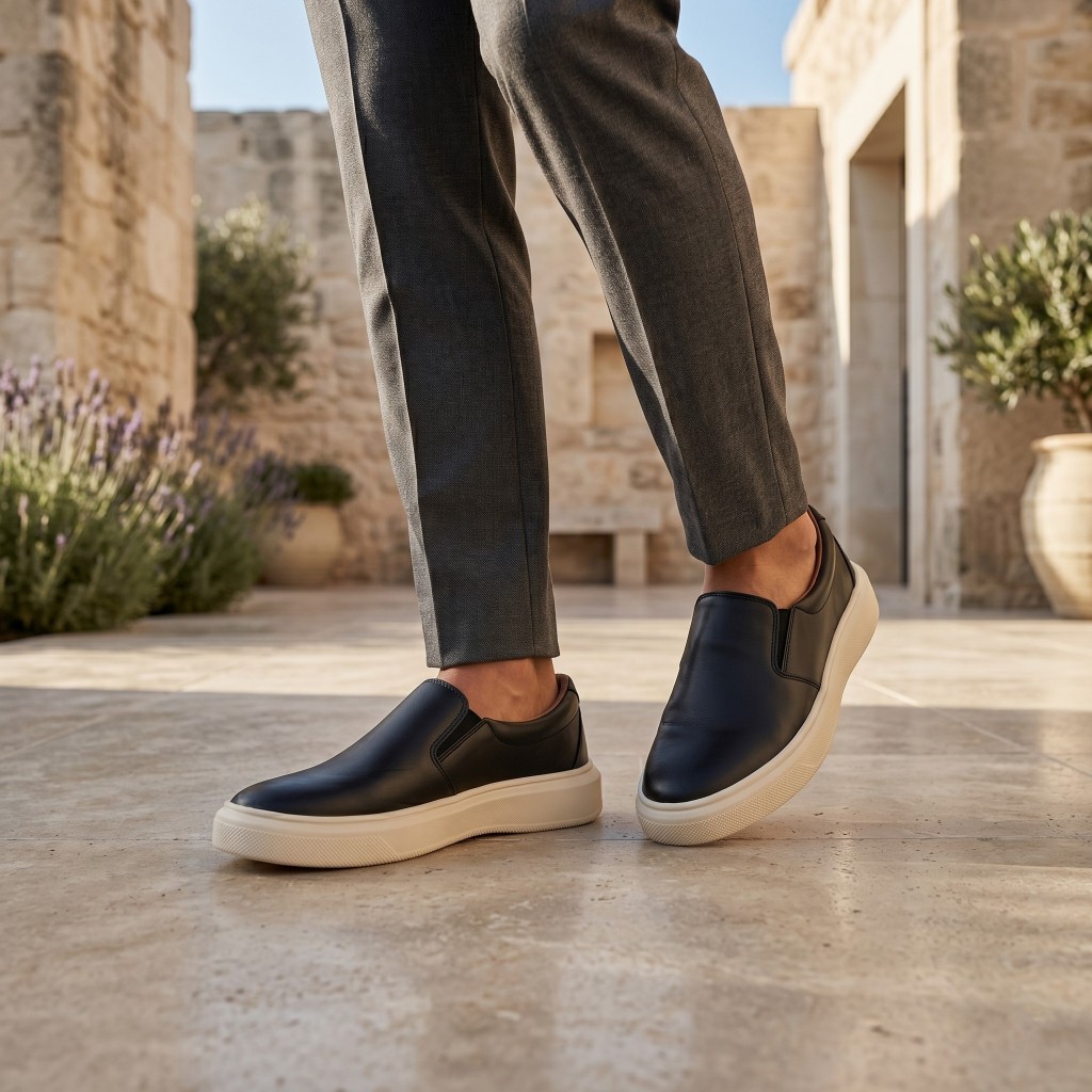 Tênis Iate Masculino Elástico Slip On Sapatênis