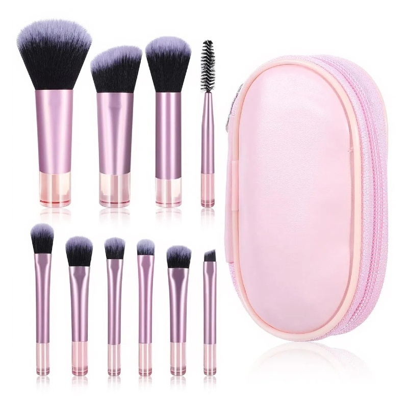 Kit 10 mini Conjunto Completo De Pincéis De Maqui