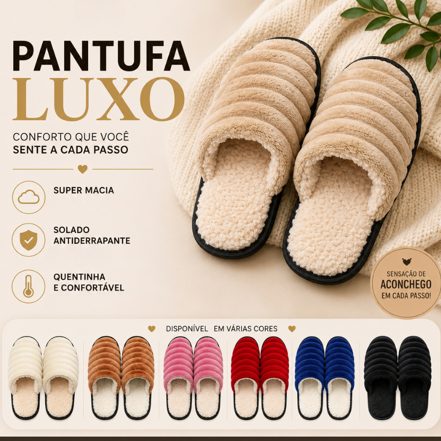 Pantufa Chinelo de Inverno Luxo Comfort  Super Mac