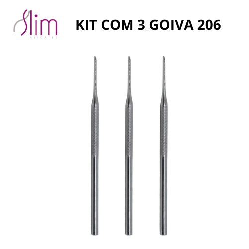 Kit com 3 Goiva 206 – Slim – Pedicure 