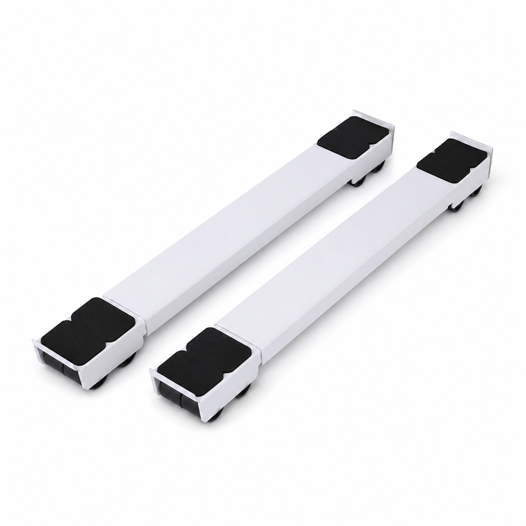 Suporte Universal Alumínio Branco Com Rodinha Par