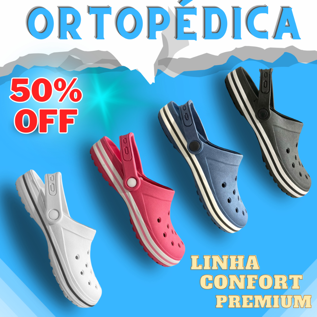 Sandália Babuche Ortopédica 33 Ao 44 Lançamento