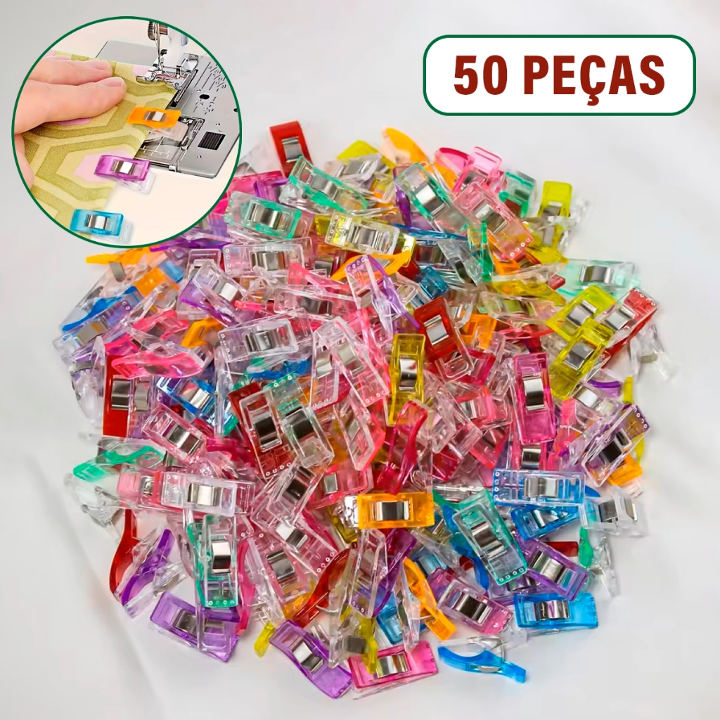 50 Clipes De Costura Prendedor Pregador Grampo Mul