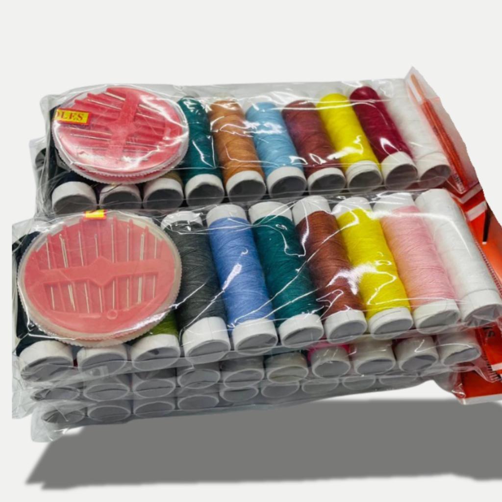 Kit Costura Básico 10 Linhas + 10 Agulhas Para C