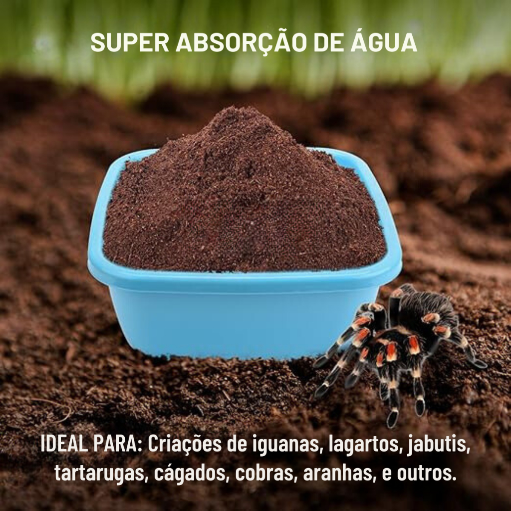 Fibra De Coco Em Pó Para Jabutís E Cágados 2 Li