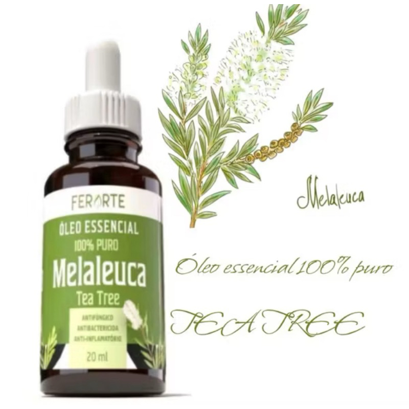 Óleo essencial de Melaleuca tea tree 20 ml contra