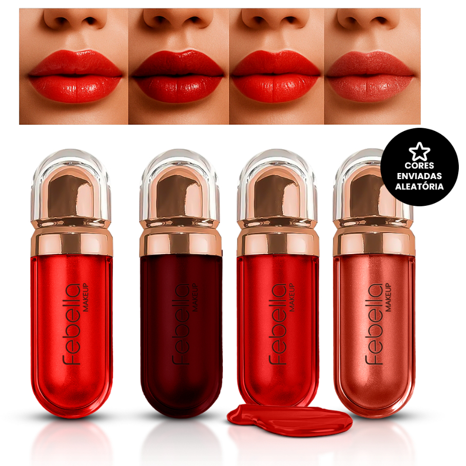 Kit 3 Gloss Labial Brilho Hidratante Make Up Fabel