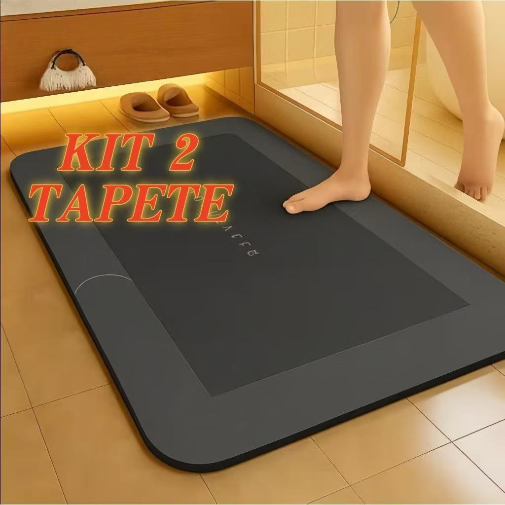 Tapete de Banheiro Absorvente Antiderrapante Secag