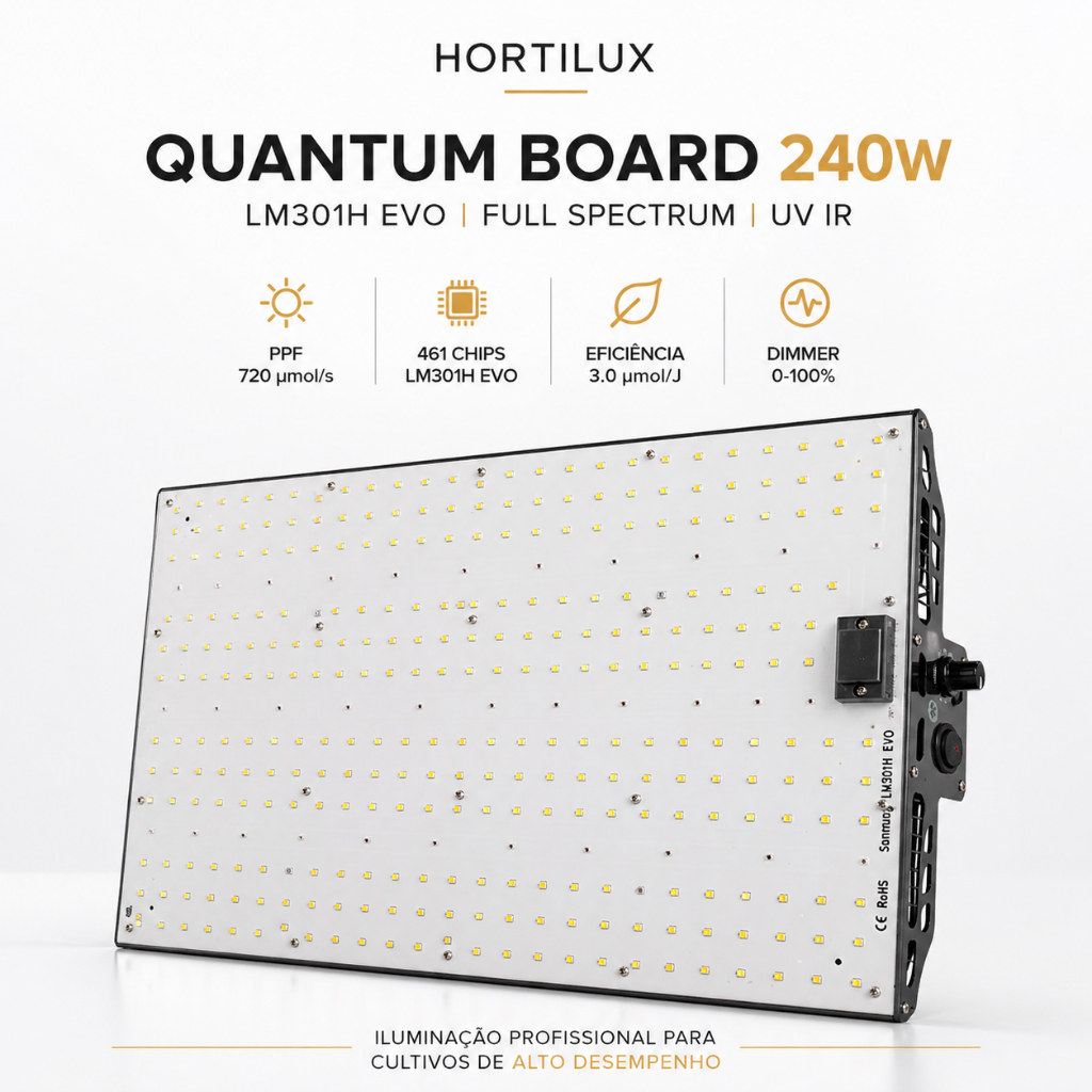 Led Grow Quantum Board 240W LM301H EVO 461 LEDs UV