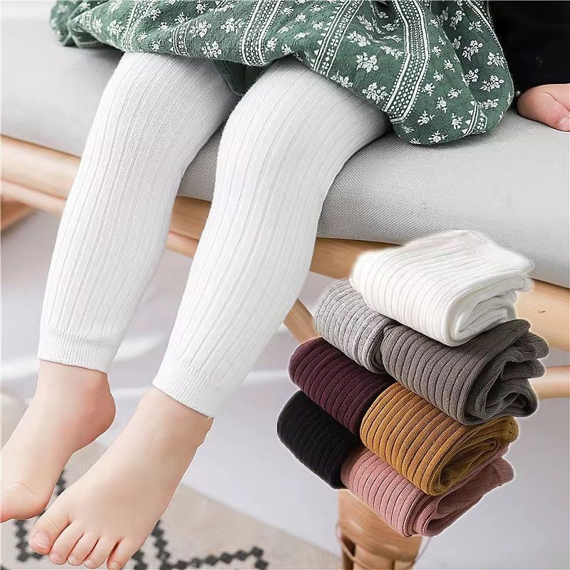 Leggings Casual De Cor Sólida Meia-Calça De Malh