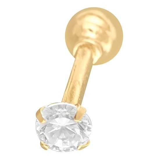 Piercing Tragus Helix Cartilagem Ouro Puro 18k