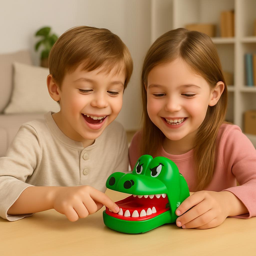 Brinquedo Crocodilo Dentista Morde Dedo Aperta Den