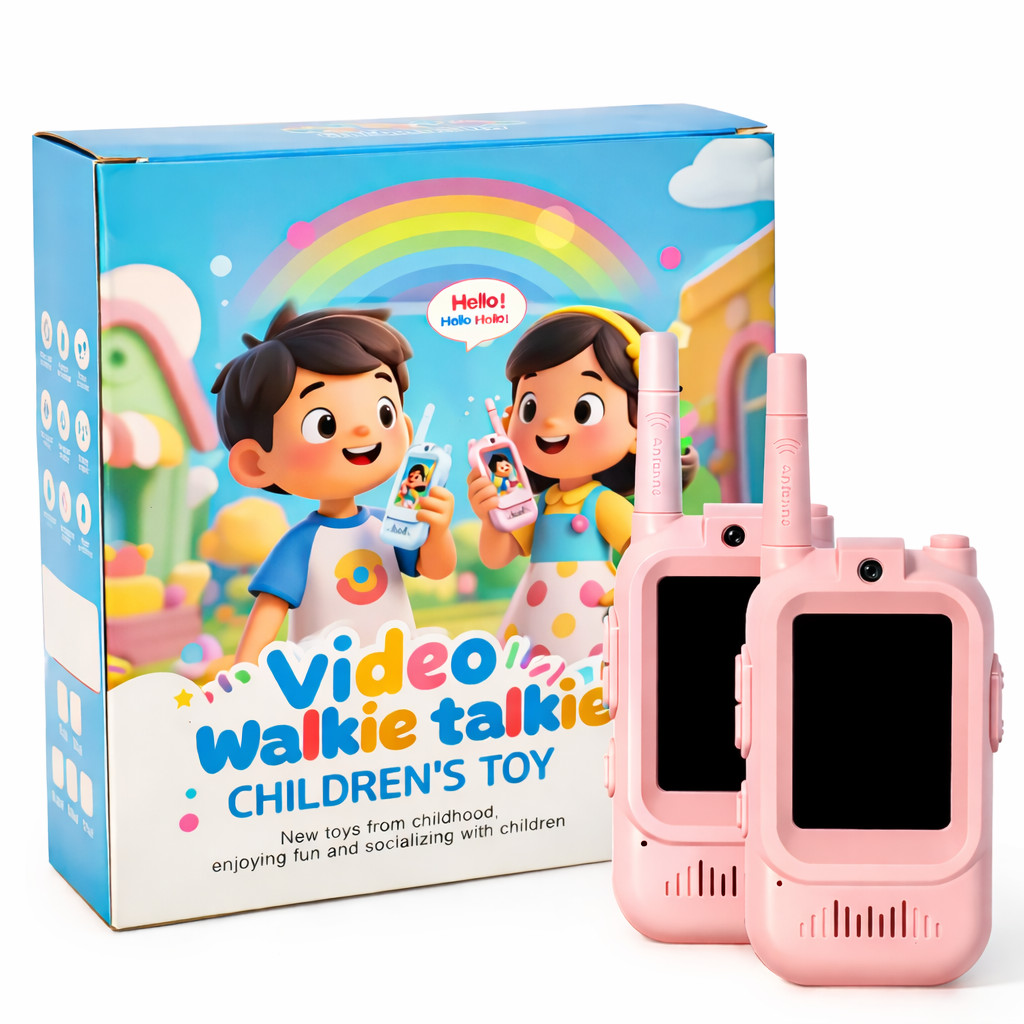 KIT 2 Walkie Talkie Infantil com Vídeo Câmera Co
