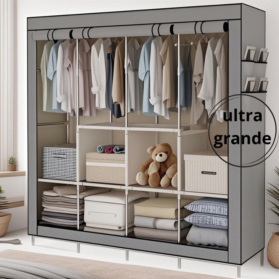 Guarda Roupa Grande Arara Dobrável Com Capa Tecid